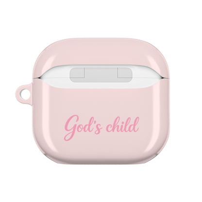 Pink Christian AirPod Case – "Jesus Chose You" & "God's Child" Faith Protective Cover