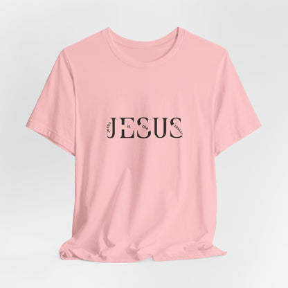 Jesus Minimalist Tee — Distressed Script Christian T-Shirt