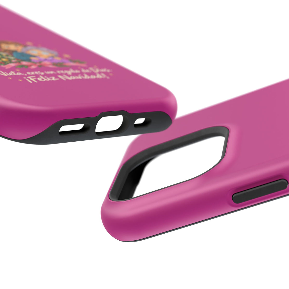Magenta Christmas Grandma Phone Case — "Abuela, eres un regalo de Dios. ¡Feliz Navidad!" Magnetic Impact-Resistant