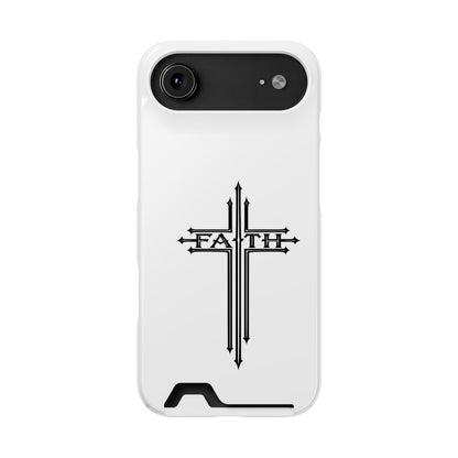 Faith Cross Phone Case with Card Holder — Slim Protective Wallet Case