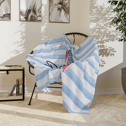 Child of God American Flag Velveteen Blanket