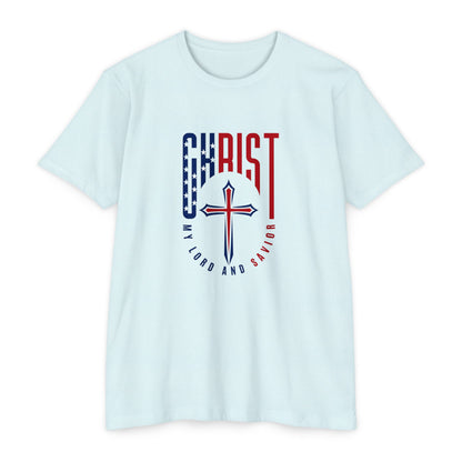 UNISEX Christ Cross T‑Shirt — My Lord and Savior Patriotic Christian Tee