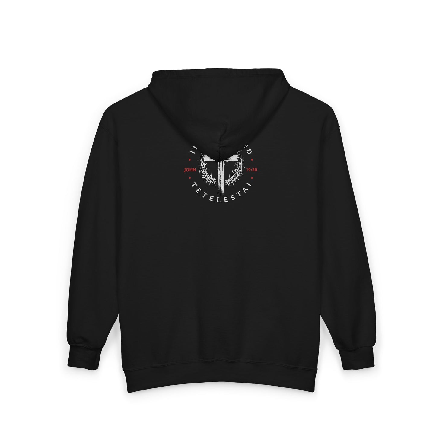 It Is Finished Cross Zip Hoodie — Christian Faith Full-Zip Sweatshirt