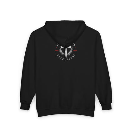 It Is Finished Cross Zip Hoodie — Christian Faith Full-Zip Sweatshirt