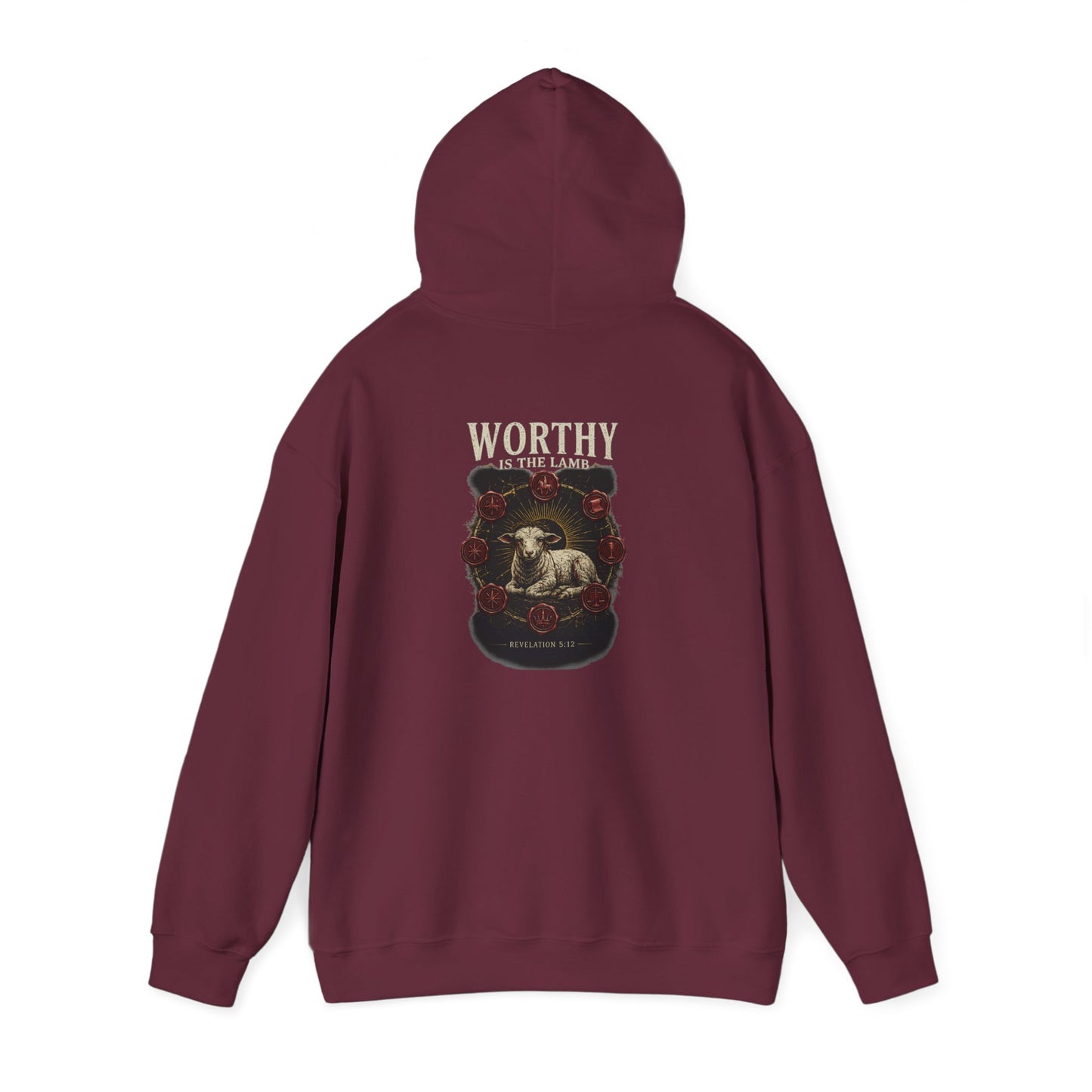 Worthy of the Lamb double print Hoodie – Christian Sheep & Roses Gospel Pullover