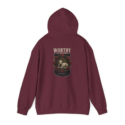 Worthy of the Lamb double print Hoodie – Christian Sheep & Roses Gospel Pullover