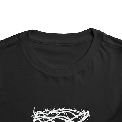 Toddler Tee — "Saved by Grace" Christian Crown of Thorns Shirt (Ephesians 2:8)