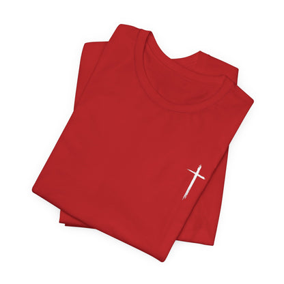 Christian T-Shirt — "When I Am Weak He Is Strong" Cross Tee