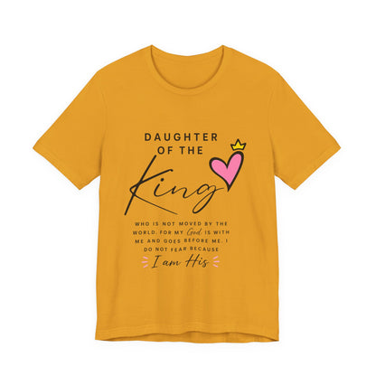 Daughter of the King T-Shirt — Faith-Based Christian Tee with Heart Crown Design