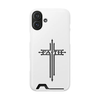 Faith Cross Phone Case with Card Holder — Slim Protective Wallet Case