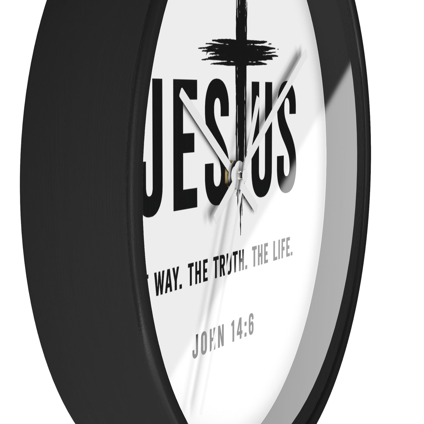 Jesus Wall Clock — "The Way. The Truth. The Life." John 14:6 Christian Decorative Clock