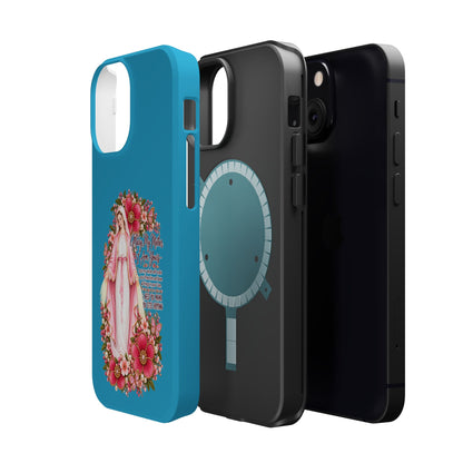 Religious Floral Phone Case — 'Blessed Virgin' Magnetic Impact-Resistant Case
