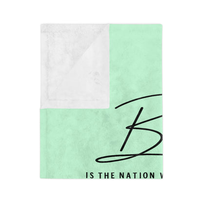 Blessed Is the Nation Psalm 33:12 Microfiber Blanket — Inspirational Christian Throw