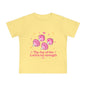 Baby Tee — "The Joy of the Lord is My Strength" Pink Dumbbell Christian Infant Shirt