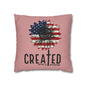 CREATED WITH A PURPOSE & GOD UNDER ONE NATION Canvas Pillowcase