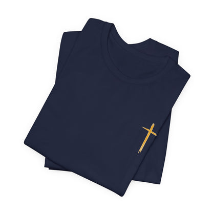 Christian Cross T-Shirt — "Do Not Be Deceived, Bad Company Ruins Good Morals" (1 Corinthians 15:33)