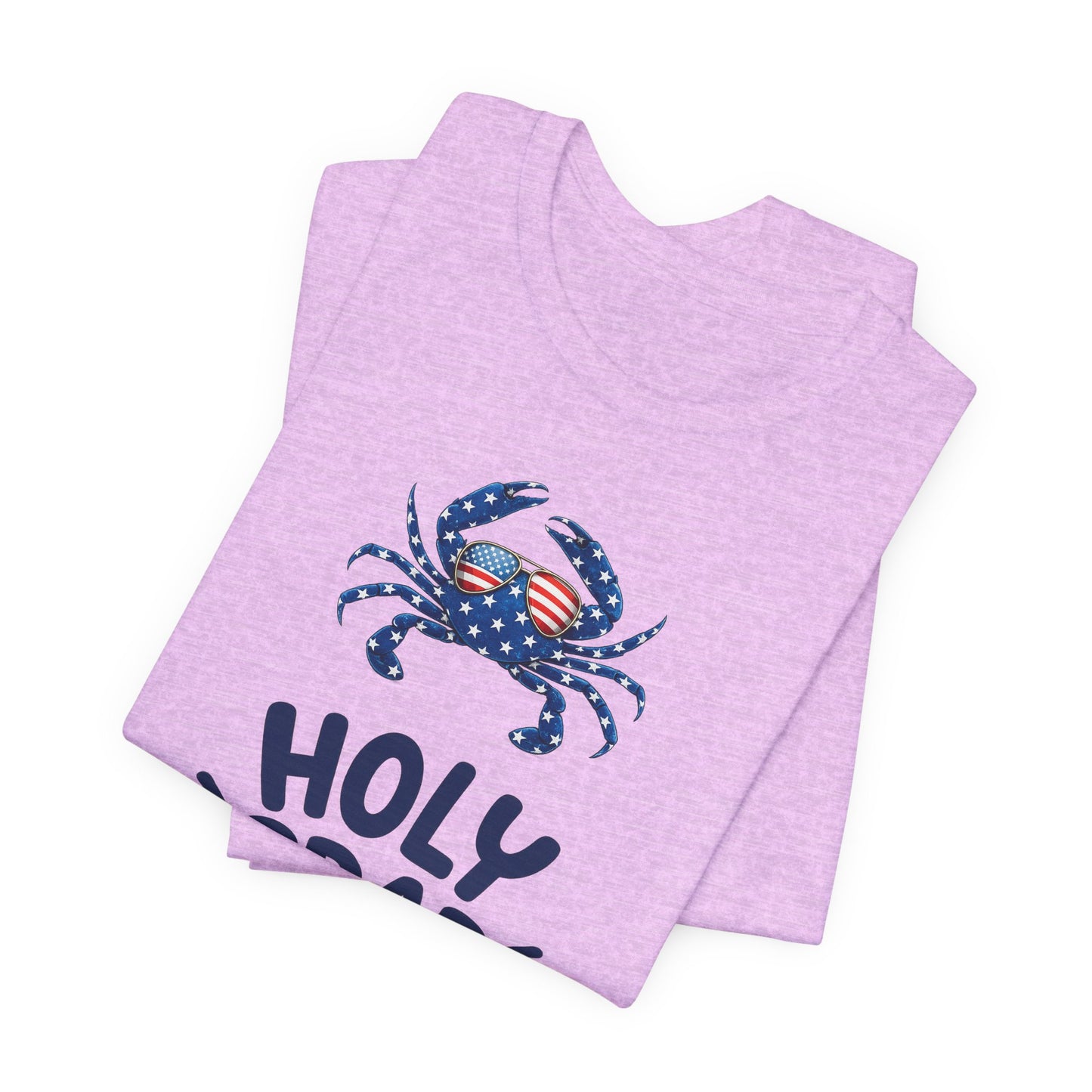 Holy Crab God Is Good T-Shirt — Patriotic Blue Crab Graphic Tee