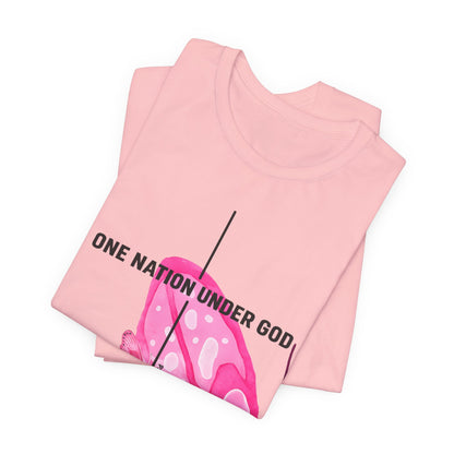 Created Butterfly T-Shirt — "One Nation Under God" Christian Inspirational Tee