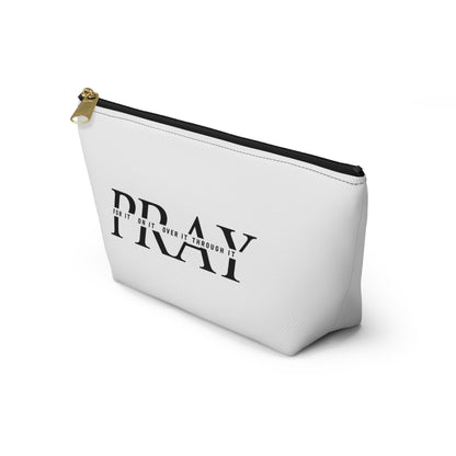 Faith Prayer Accessory Pouch — 'PRAY' & 'JESUS' Inspirational T-Bottom Pouch