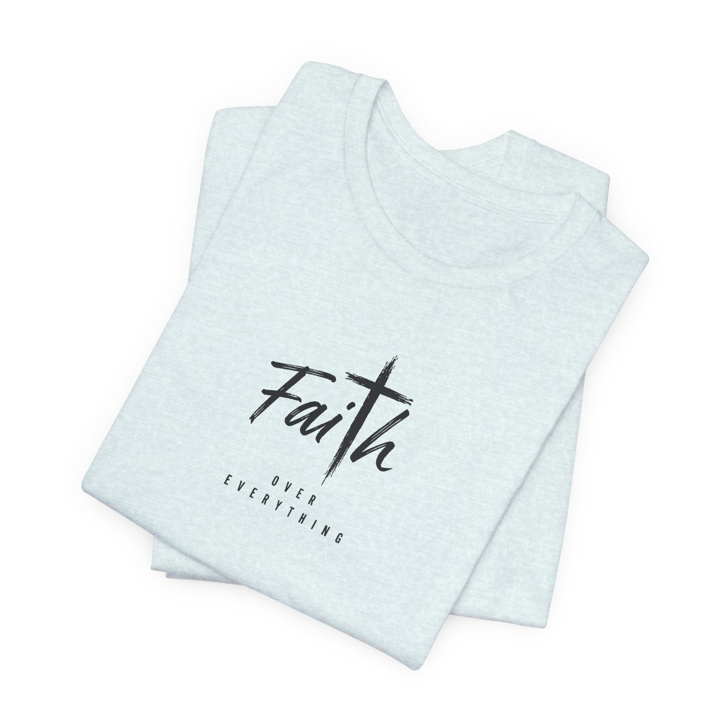 Faith Cross T‑Shirt — 'Our Father' Prayer Typography Tee