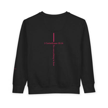 Toddler Sweatshirt — "I Roll With Jesus" Christian Toddler Tee