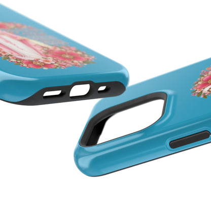 Religious Floral Phone Case — 'Blessed Virgin' Magnetic Impact-Resistant Case