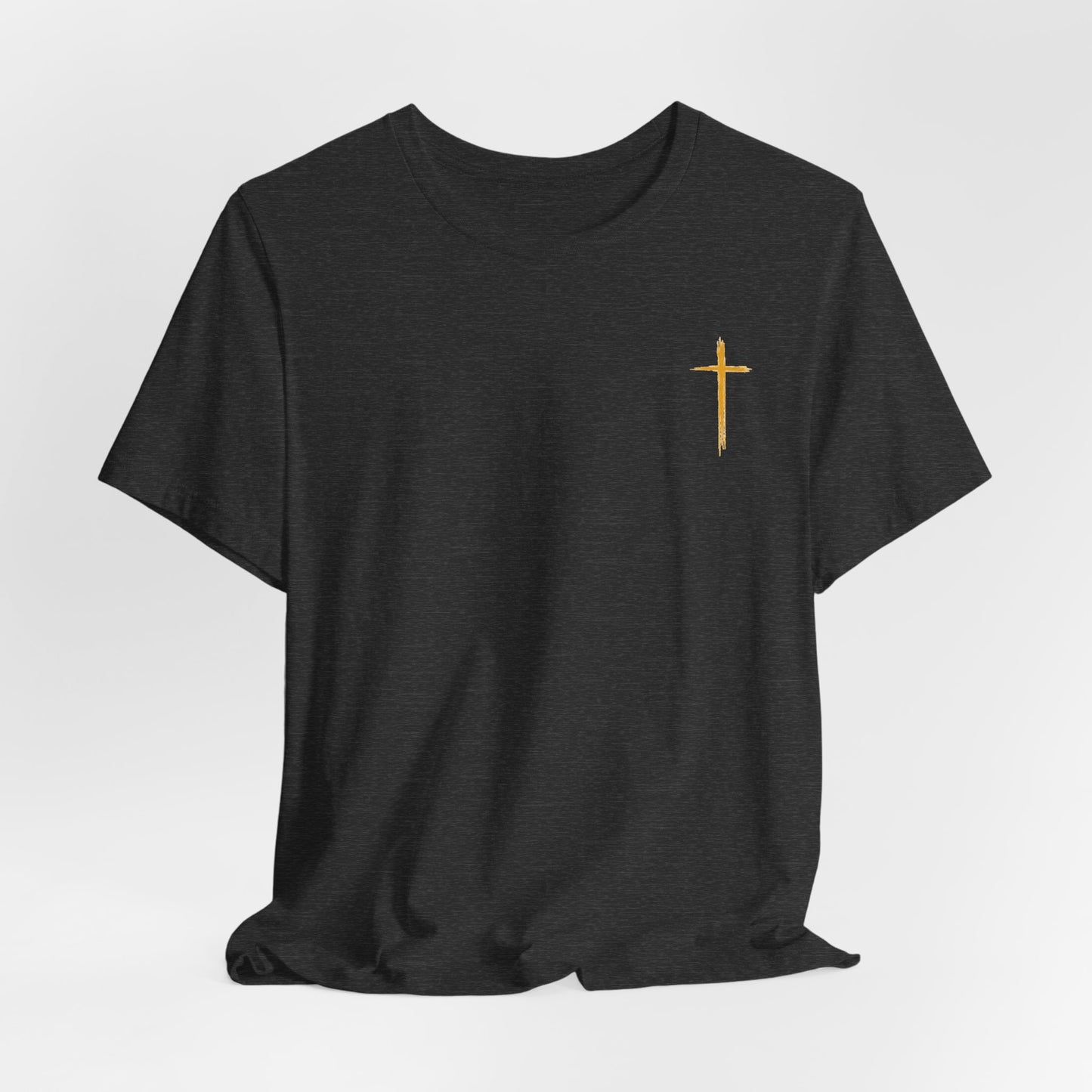 Christian Cross T-Shirt — "Do Not Be Deceived, Bad Company Ruins Good Morals" (1 Corinthians 15:33)