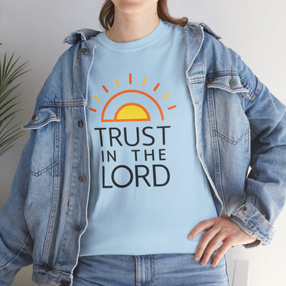 Trust in the Lord T-Shirt — Christian Sunrise Faith Tee