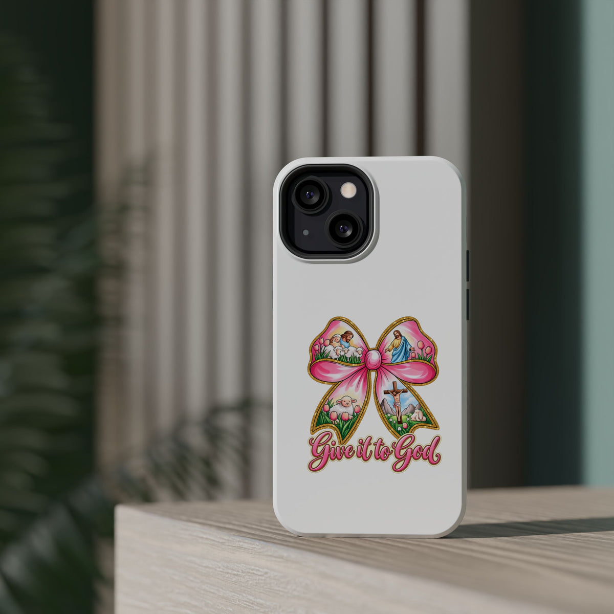 Give It to God Phone Case — Floral Bow Christian iPhone Cover