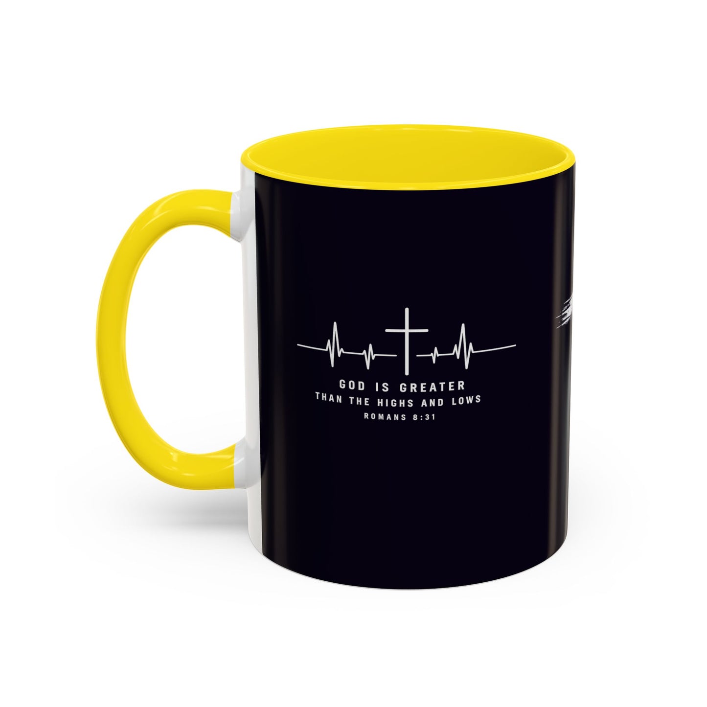 Christian faith gift  Coffee Mug — 'Tetelestai' Cross Design with Isaiah 12:2 Scripture (11/15oz Accent Mug)
