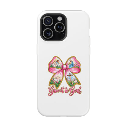Give It to God Phone Case — Floral Bow Christian iPhone Cover