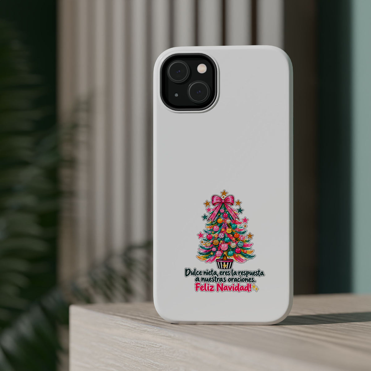 Spanish| Christmas Tree Phone Case - "Feliz Navidad" Spanish Holiday Magnetic Impact-Resistant Case