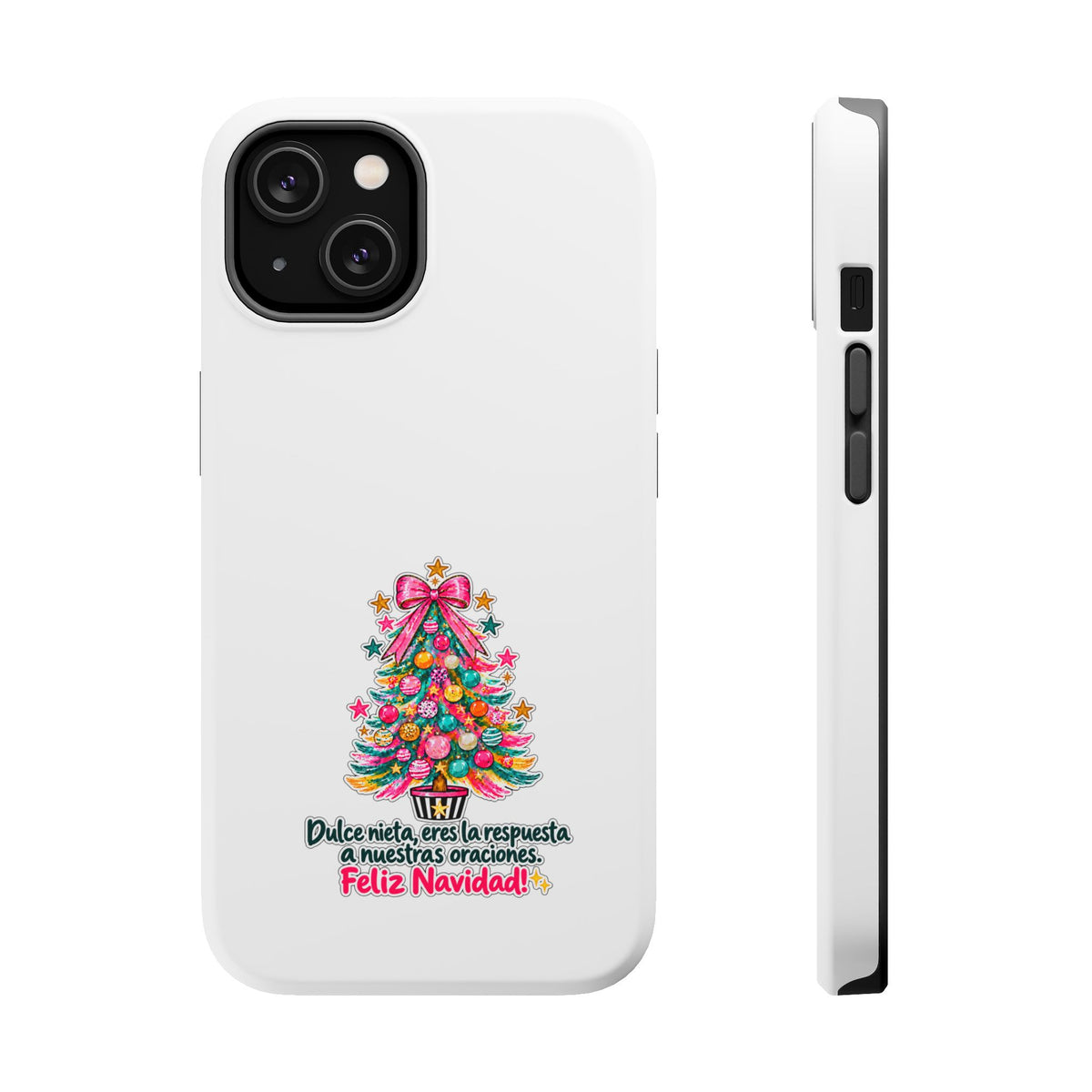 Spanish| Christmas Tree Phone Case - "Feliz Navidad" Spanish Holiday Magnetic Impact-Resistant Case