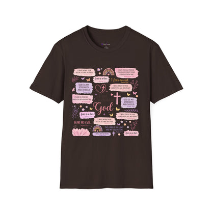 Christian Inspirational T-Shirt — “I am a child of God” Pink Scripture Tee