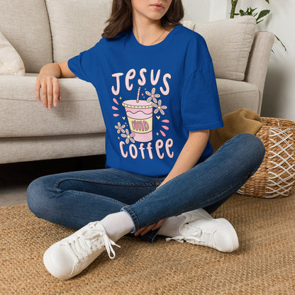 Jesus & Coffee T-Shirt — Cute Pastel Faith Graphic Tee