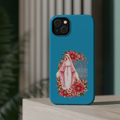 Religious Floral Phone Case — 'Blessed Virgin' Magnetic Impact-Resistant Case