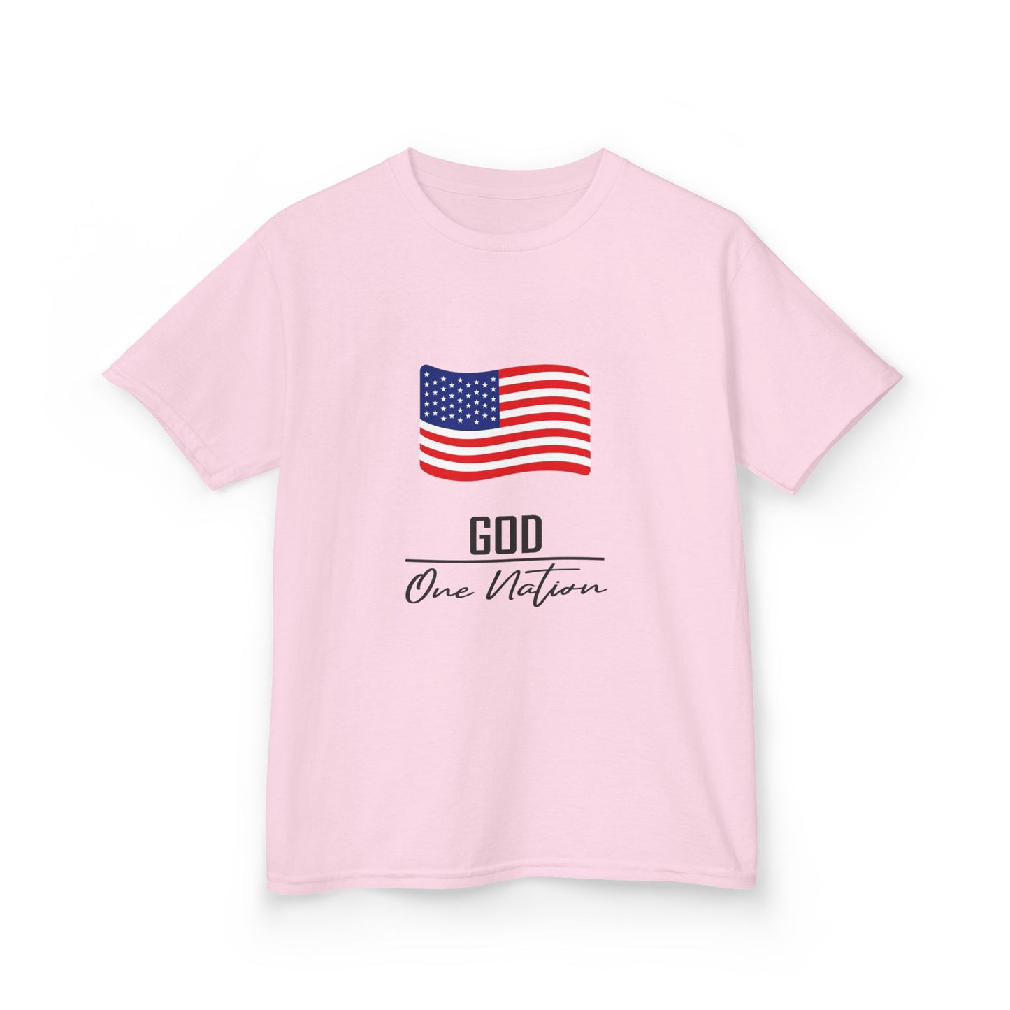 UNISEX Kids Tee — American Flag 'God One Nation' Patriotic T‑Shirt