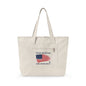 American Flag Canvas Tote Bag — "Stand For The Flag" Patriotic Zippered Tote