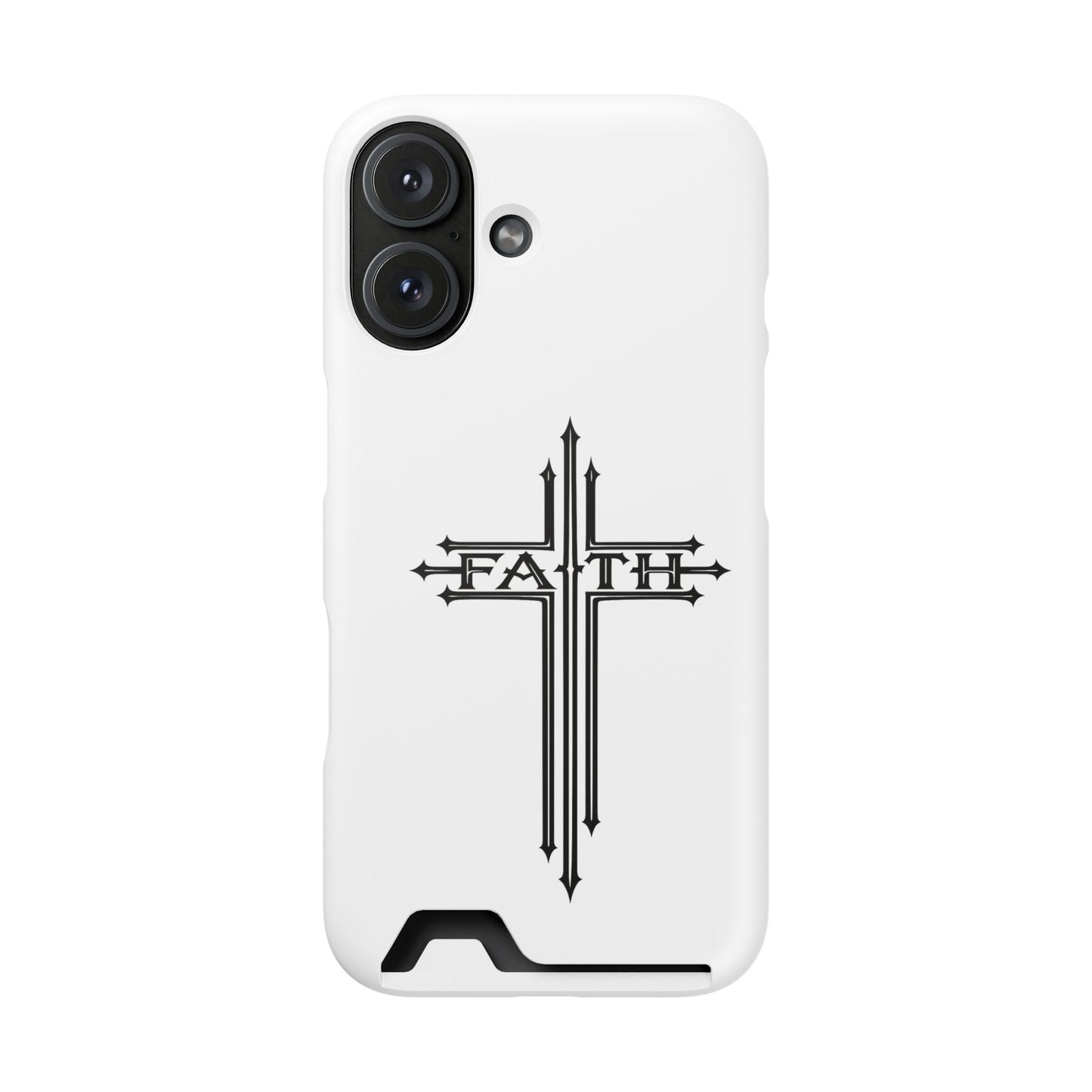 Faith Cross Phone Case with Card Holder — Slim Protective Wallet Case