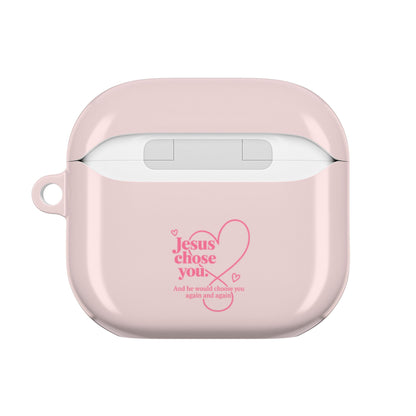 AirPod Case - Pink 'XOXO' & 'Jesus Chose You' Christian Protective Case