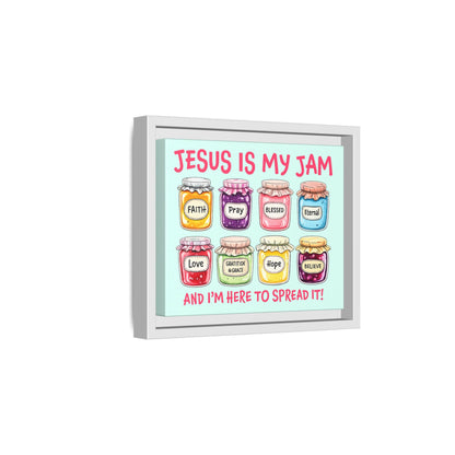 Jesus Is My Jam Framed Canvas Wall Art — Christian Inspirational Kitchen Decor
