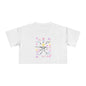 God Says I Am Floral Crop Tee — Christian Inspirational Women's Top