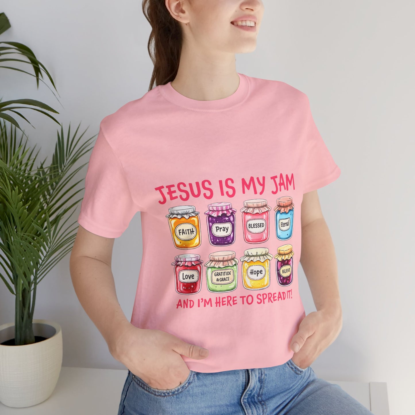 Christian T-Shirt — "Jesus Is My Jam" Jam Jar Graphic Tee