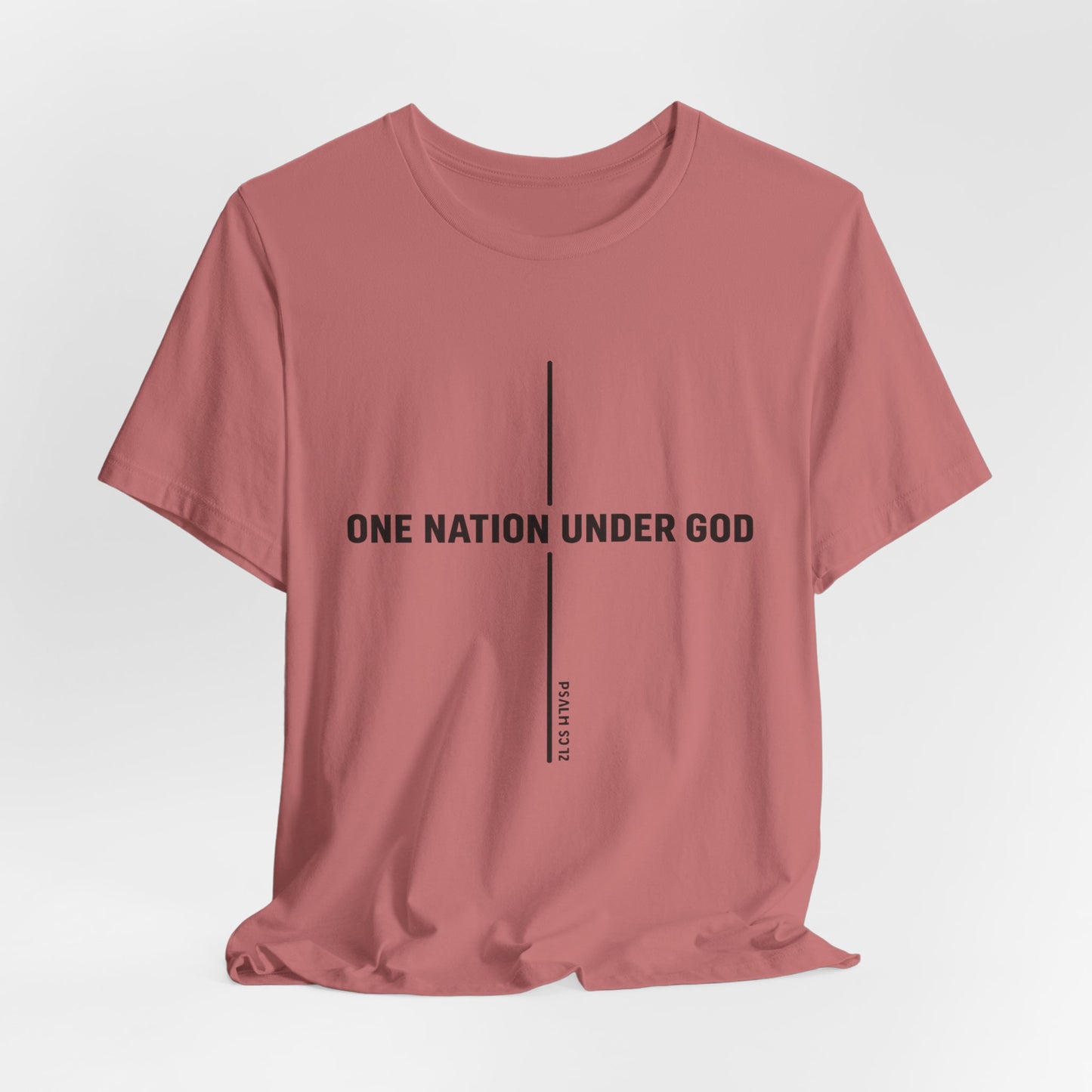 Christian Fish Tee — Small Circular 'JESUS' Design, Faith Graphic Shirt
