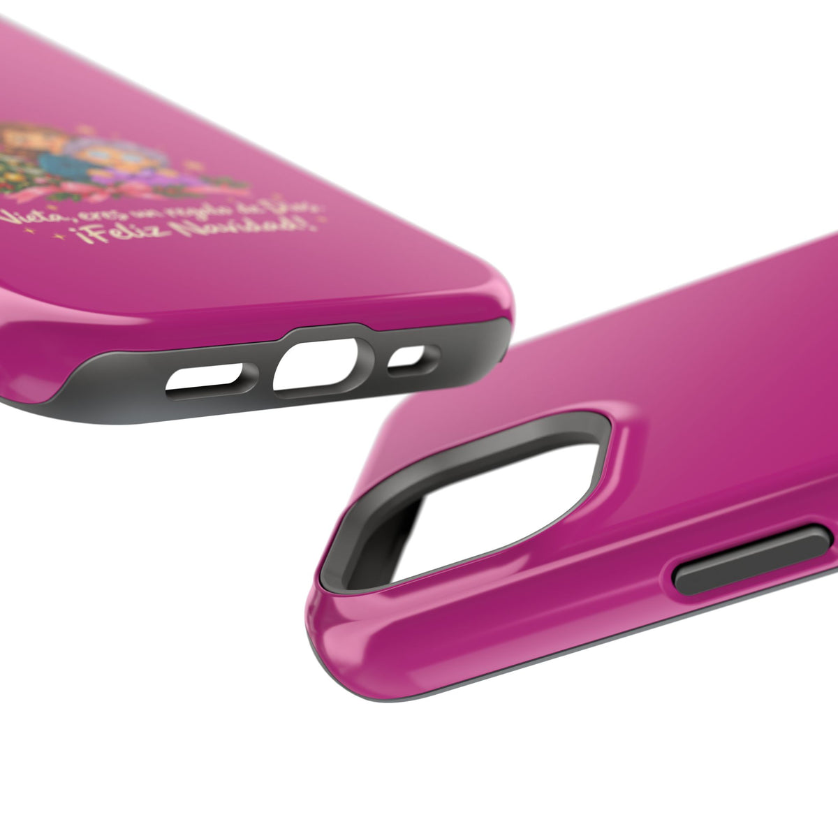 Magenta Christmas Grandma Phone Case — "Abuela, eres un regalo de Dios. ¡Feliz Navidad!" Magnetic Impact-Resistant