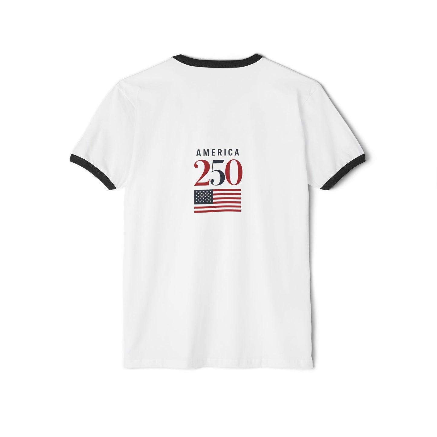 Stand for the Flag, Kneel for the Cross Ringer T-Shirt — America 250 Patriotic Tee