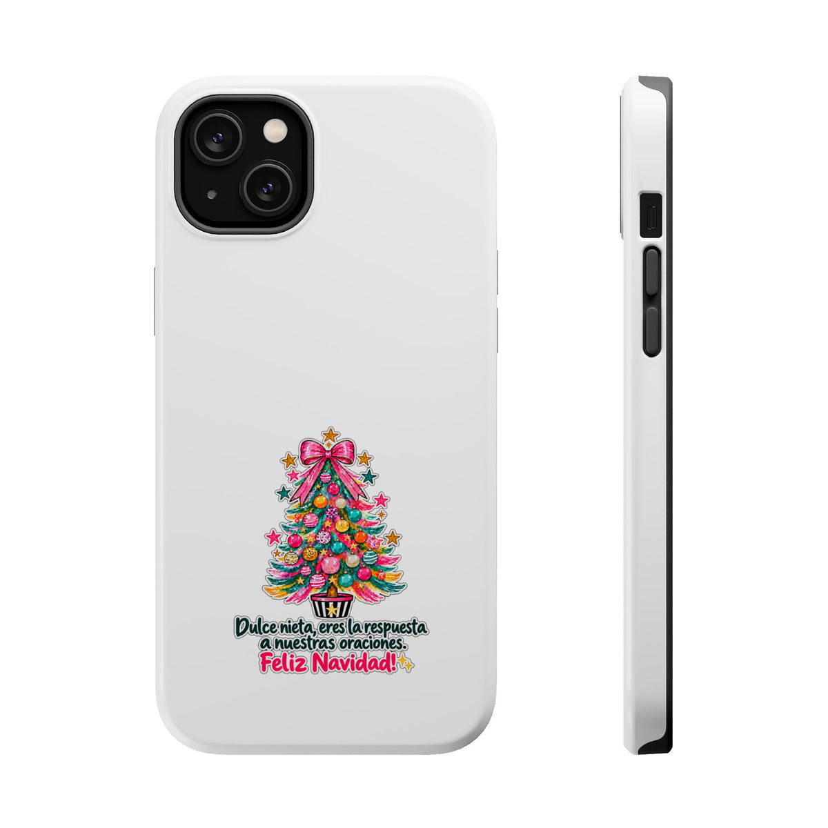 Spanish| Christmas Tree Phone Case - "Feliz Navidad" Spanish Holiday Magnetic Impact-Resistant Case