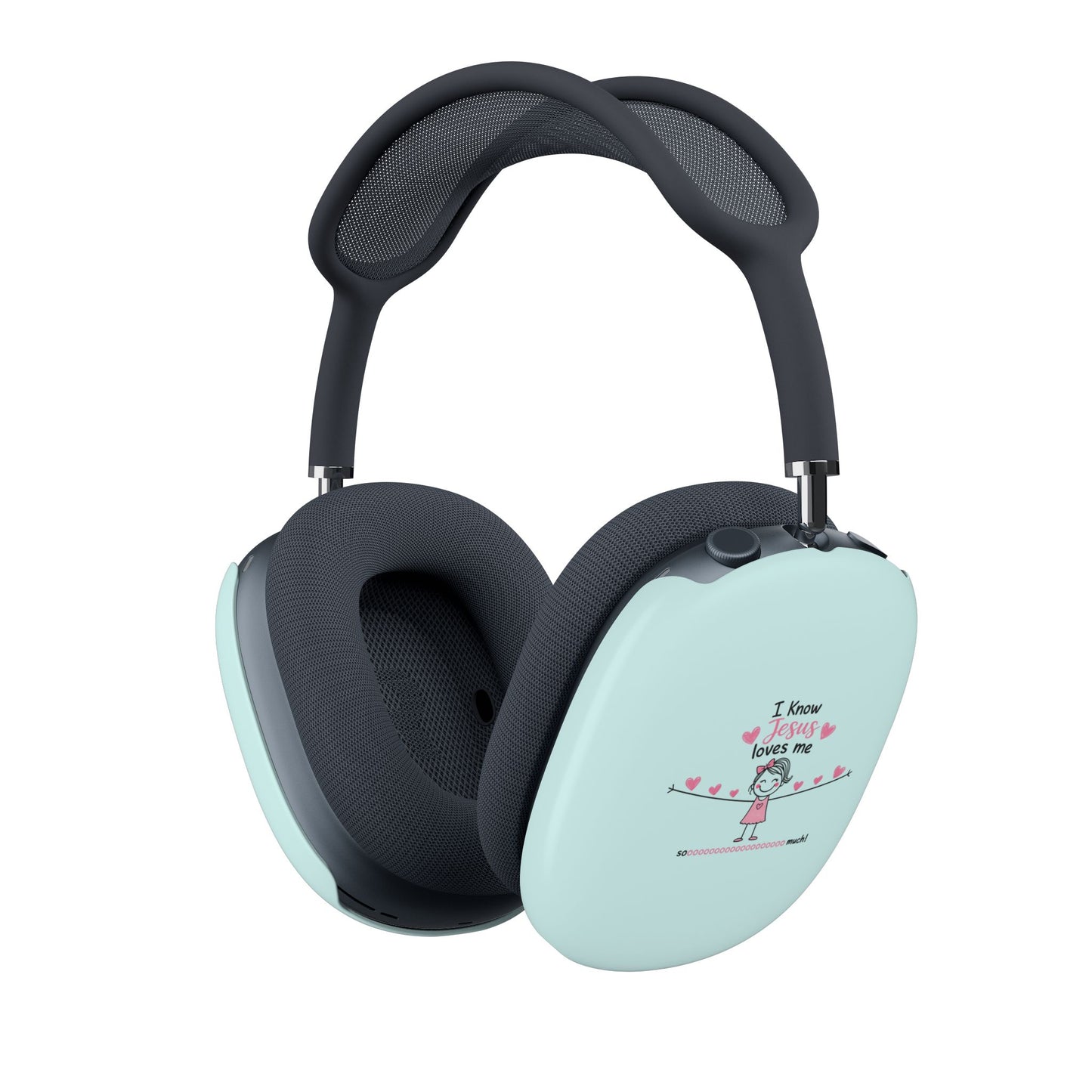 AirPod Max Case — Cute Christian "I Know Jesus Loves Me" Pastel Protective Covers