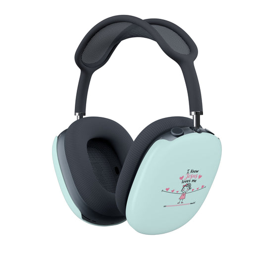AirPod Max Case — Cute Christian "I Know Jesus Loves Me" Pastel Protective Covers