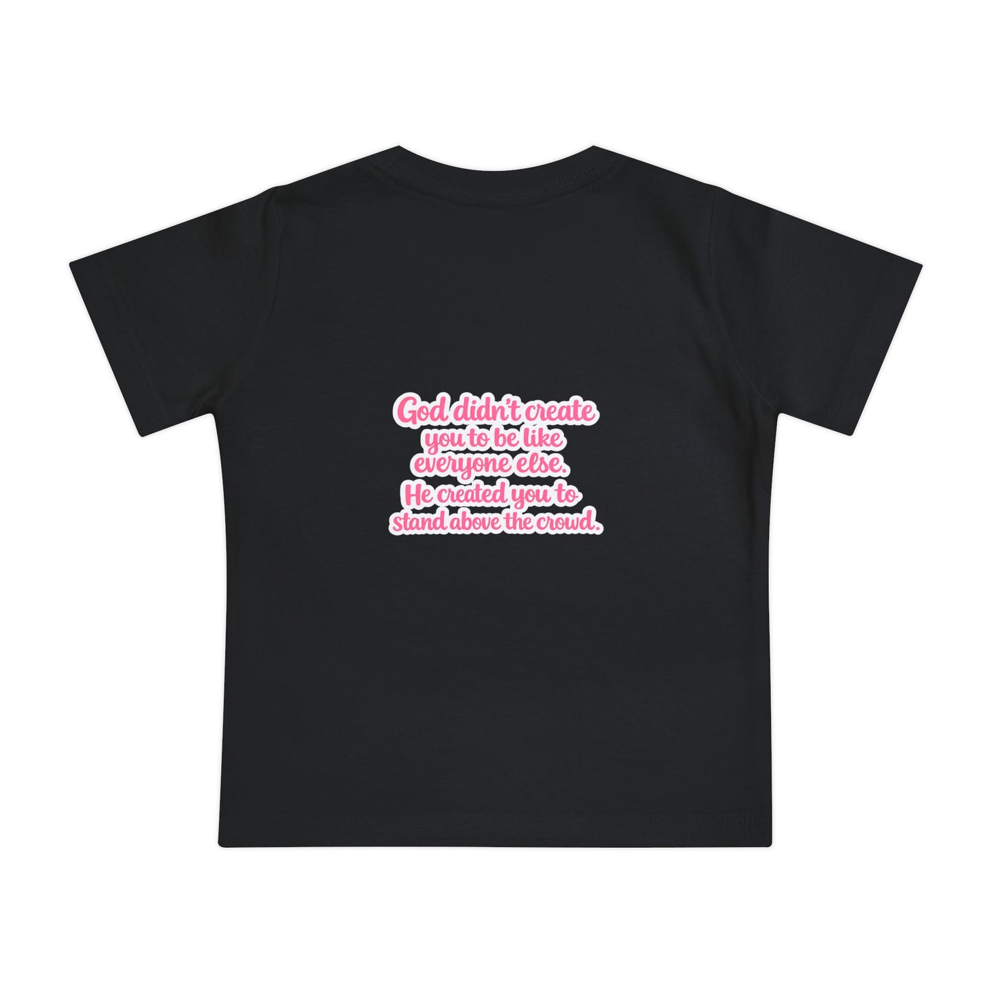 Baby T-Shirt — Pink Roller Skates "I Roll with Jesus" | Christian Infant Tee